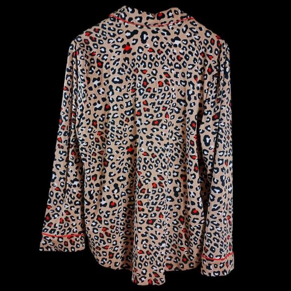 Nordstrom Rack Women Top Pants Cheetah Leopard 2pc Soft PJ's Sleepwear Set Sz L - Picture 4 of 10